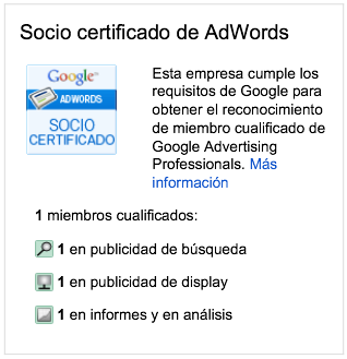 Socio Certificado de Adwords